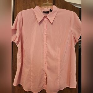 Allison Morgan Pink Button-Up Blouse 1X